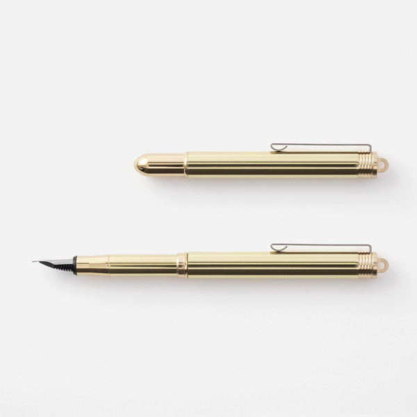 Traveler's Company TRC Solid Brass Fountain Pen Fine nib Stationery NEW JAPAN - second product detail image