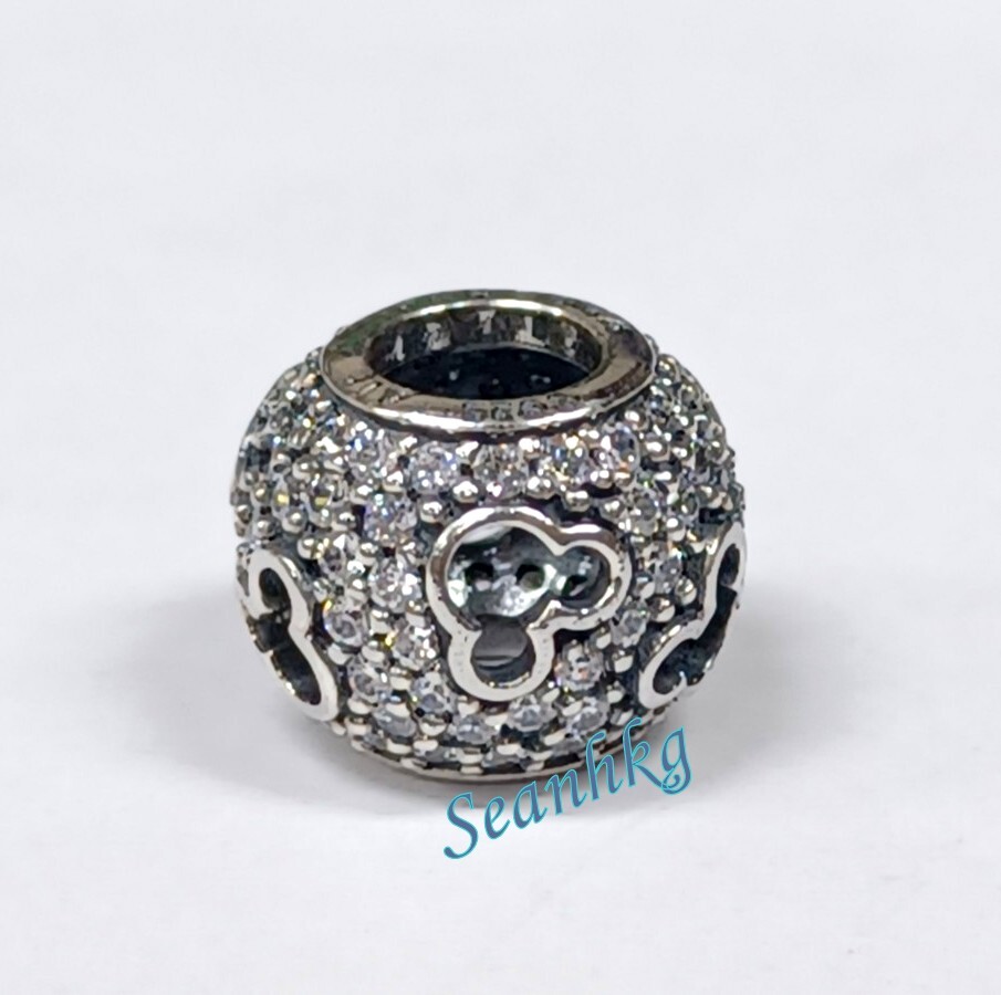Disney × PANDORA チャーム ラパン ディズニー シンデレラ キャリッジ & ハート ダブル ダングル