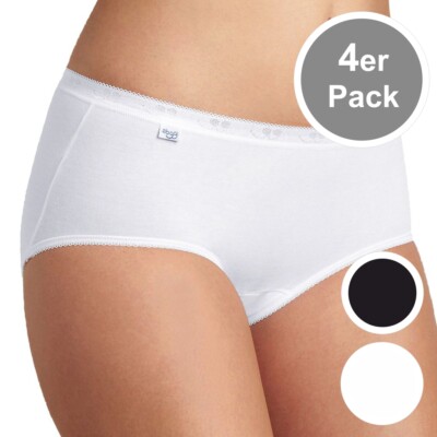 4er Spar-Pack - Sloggi - Basic+ - Damen - Midi Slip - Unterhose - Baumwolle 
