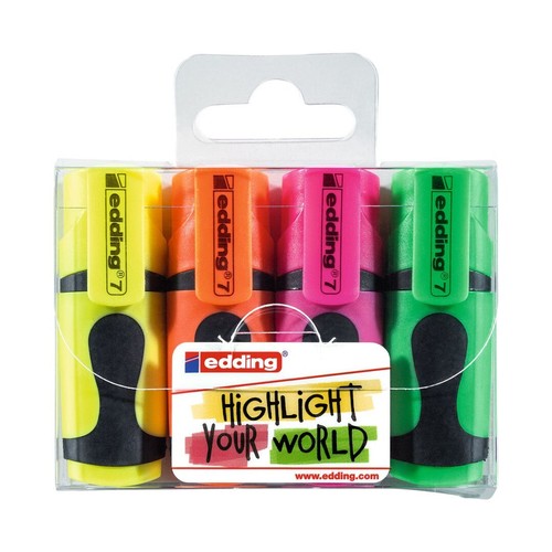 EDDING Textmarker 7 Mini Set 4 Farben 1-3mm - Bild 2 von 2