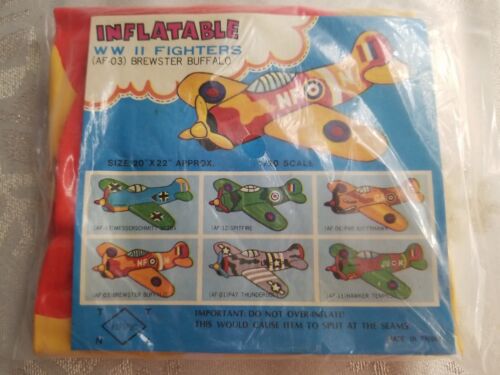 Vintage 20X22" Inflatable World War 2 Fighter, AF-03 Brewster Buffalo New - Picture 2 of 3