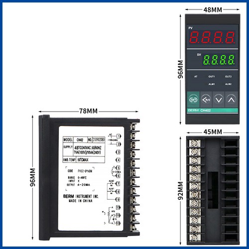 CH102/CH402/CH702/CH902 Digital PID Temperature Controller Relay/SSR Dual Output - Picture 14 of 18