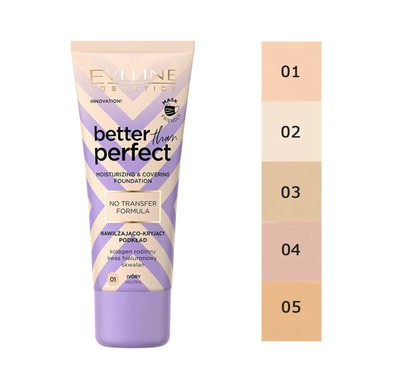 Eveline Better than Perfect Foundation feuchtigkeitsspendende Abdeckung kein Transfer 30ml