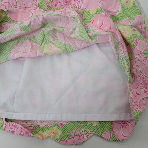 Lilly Pulitzer Lazy Lions Cubs Floral Dress Girls Size 6X Green Pink Preppy - Picture 5 of 11