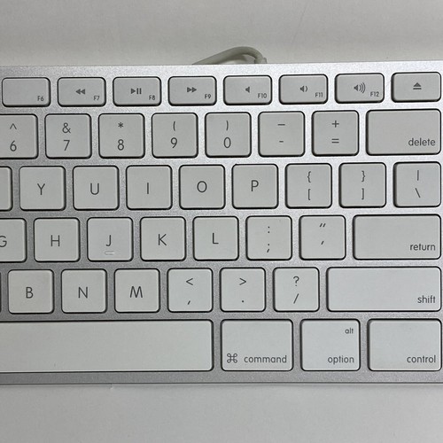 Genuine Apple A1243 Wired Aluminum Keyboard White With Numeric Keypad USB OEM - 第 3/12 張圖片