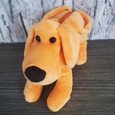 Plush Orange Hound Dog Purse 11" Stuffed Animal Soft Toy Puppy