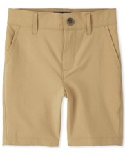 The Children's Place Boys Uniform Quick Dry Chino Shorts Tan Size 10 NEW