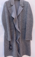 Pinko Macro Grey Black Chevron Coat Wool Blend Size 38 / Uk 6 / Us 2 Bnwt