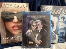 Lady Gaga Blu Ray DVD Lot Secret World, Cheek to Cheek, One Sequin At A Time NEW