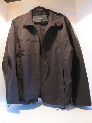 Mens North End L Black Waterproof Lined Full Zipper & Collared Jacket w/Hood