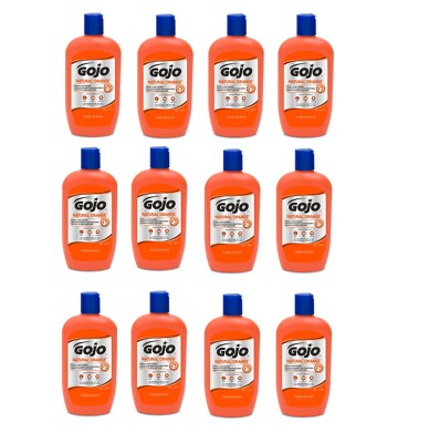 GOJO NATURAL ORANGE Pumice Hand Cleaner, 14 fl oz Quick-Acting