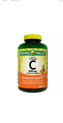 Spring Valley Vitamin C 500mg Tropical Fruit  200 Tablets Dietary Sup Exp:12/25+