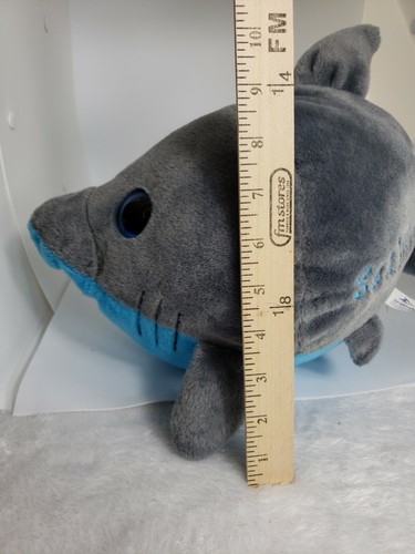 2013 Sea World Mako Shark Plush 10 inch gray blue stuffed animal unisex - Picture 8 of 8