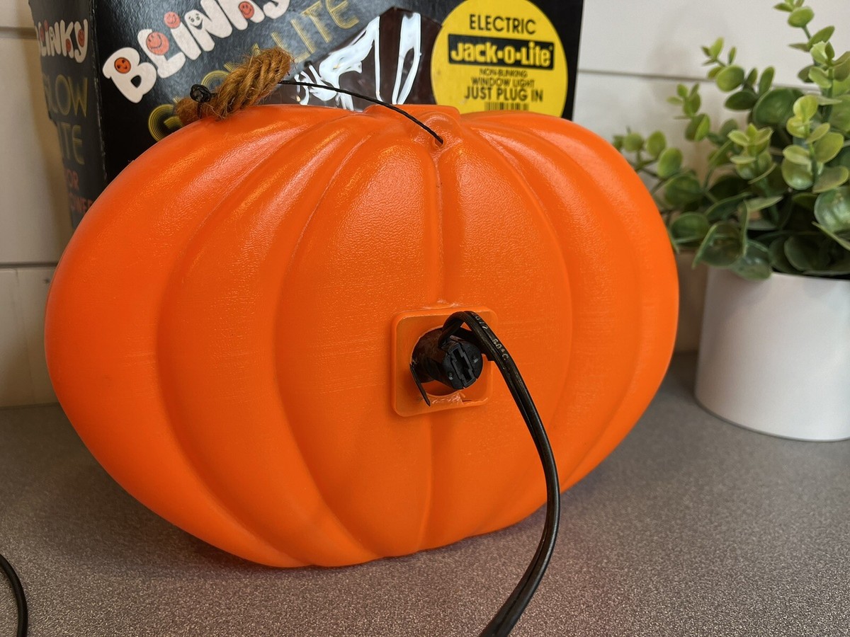 ハロウィン　ブローモールド　ビンテージ　カボチャライト Vintage BLINKY Glow Lite Window Halloween Pumpkin BLOW MOLD w