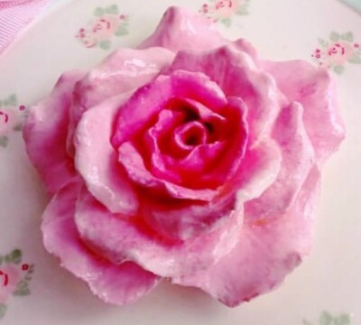 Silikonform Blume 3D Rosa 7,5cm für Gips Seife Fimo WEPAM Harz Wachs