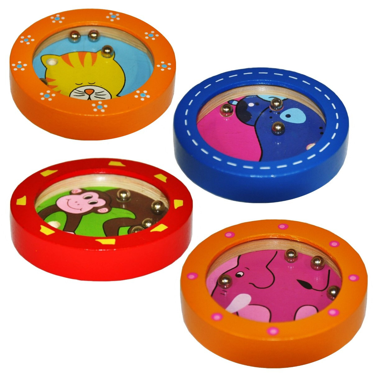 Mini giochi da viaggio in legno - Labirinto animali