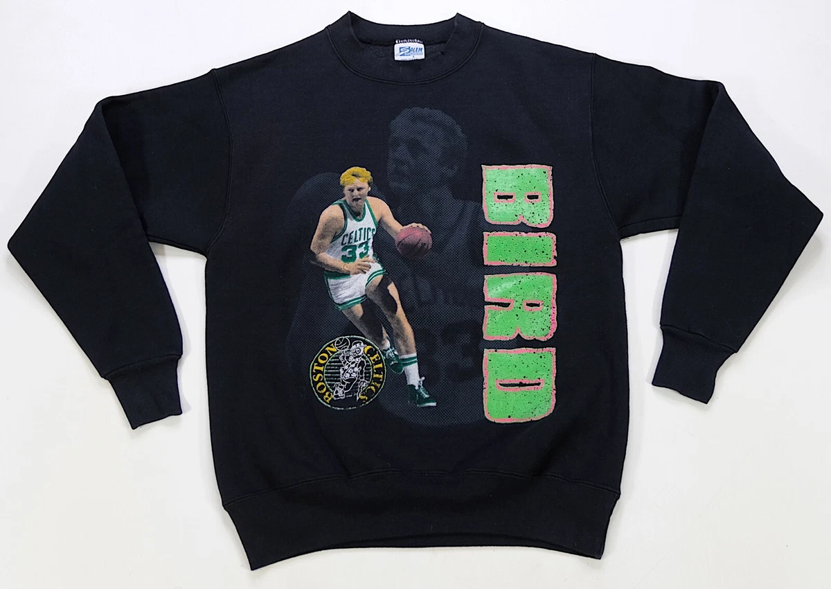 90's Larry Bird Boston Celtics Official Fan NBA Crewneck Sweatshirt Size  Medium/Large – Rare VNTG