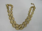 Vintage Two Layered Brushed Gold Tone 14" Necklace Costume Jewelry GUC