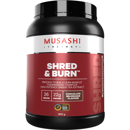 musashi shred and burn nutritional info