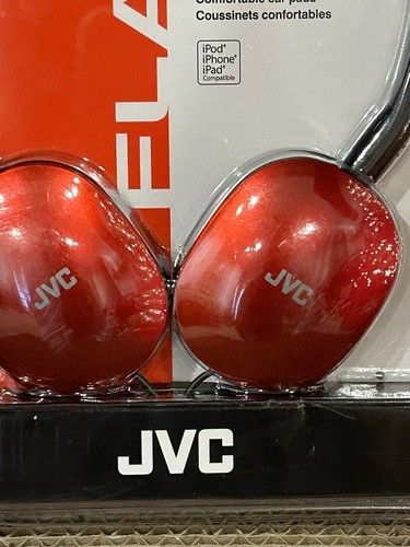 Brand New JVC HA-S160R Flat & Foldable Lightweight On-Ear Stereo Headphones RED - Picture 4 of 6