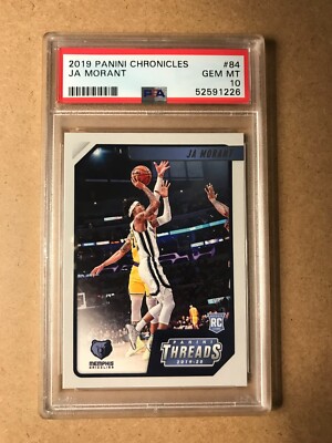 PSA 10 NBA Sammelkarte - Ja Morant 2019-20 Panini Chronicles Threads #84 *RC*