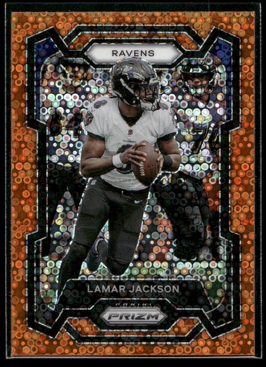 PANINI NFLカード DONRUSS OPTIC PRIZM LAMAR JACKSON BALTIMORE 67/99 #9 送料無料 中古 IT1 2023 Donruss Optic LAMAR JACKSON Fire Emoji Prizm SSP #14