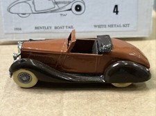1934 BENTLEY BOAT TAIL 1/43 WHITE METAL CAR BY TREVOR WRIGHT TW PERIOD CHARM