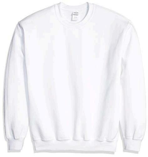 Men's Fleece Crewneck Sweatshirt, White 