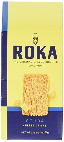 Roka Gouda Cheese Crisps, 2.46 oz Bag, Case of 8 Bags