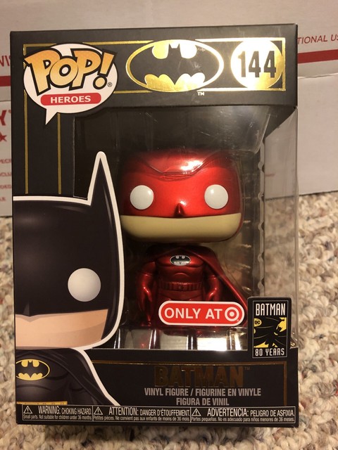 Funko Pop Batman 80 Years #144 Vinyl Figure Red Metallic Target Exclusive RARE | eBay