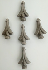 5 NO Weldable Rail Heads Wrought Iron Gates Railings Fence Ball Top Spike Spear