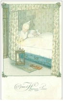 Illustrators No. 31398 Pauli Ebner Happy New Year Children Blowing L