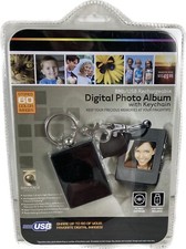 Innovage Products Digital Photo Album W/ Keychain Stores 60 Images Rechargeable