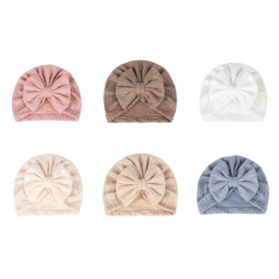 India-style Hat Bow Newborn Babies Girls Hat Infant Soft Babies Girls Boy