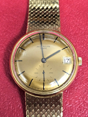 Vtg 1960s PATEK PHILIPPE Calatrava 18K Gold Watch. Ref 3445 Stunning Original