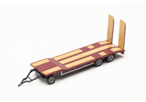 Remolque de equipo Goldhofer HO 1:87 Herpa # 76135-007 perfil bajo - vino tinto - Imagen 3 de 3