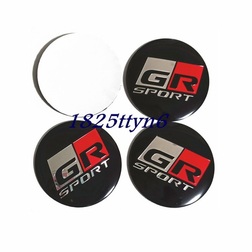 4X Black GR SPORT Wheel Center Cap Sticker for Yaris Harrier GT86 Camry 2.2'' - Picture 2 of 3