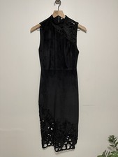 alice and olivia kian velvet midi dress