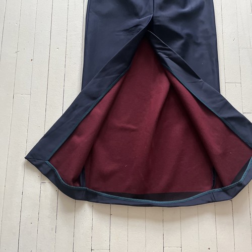 Kenzo Long Navy Maxi Skirt Evening Formal Wool/Polyamide France 36 High Waist - Picture 8 of 11