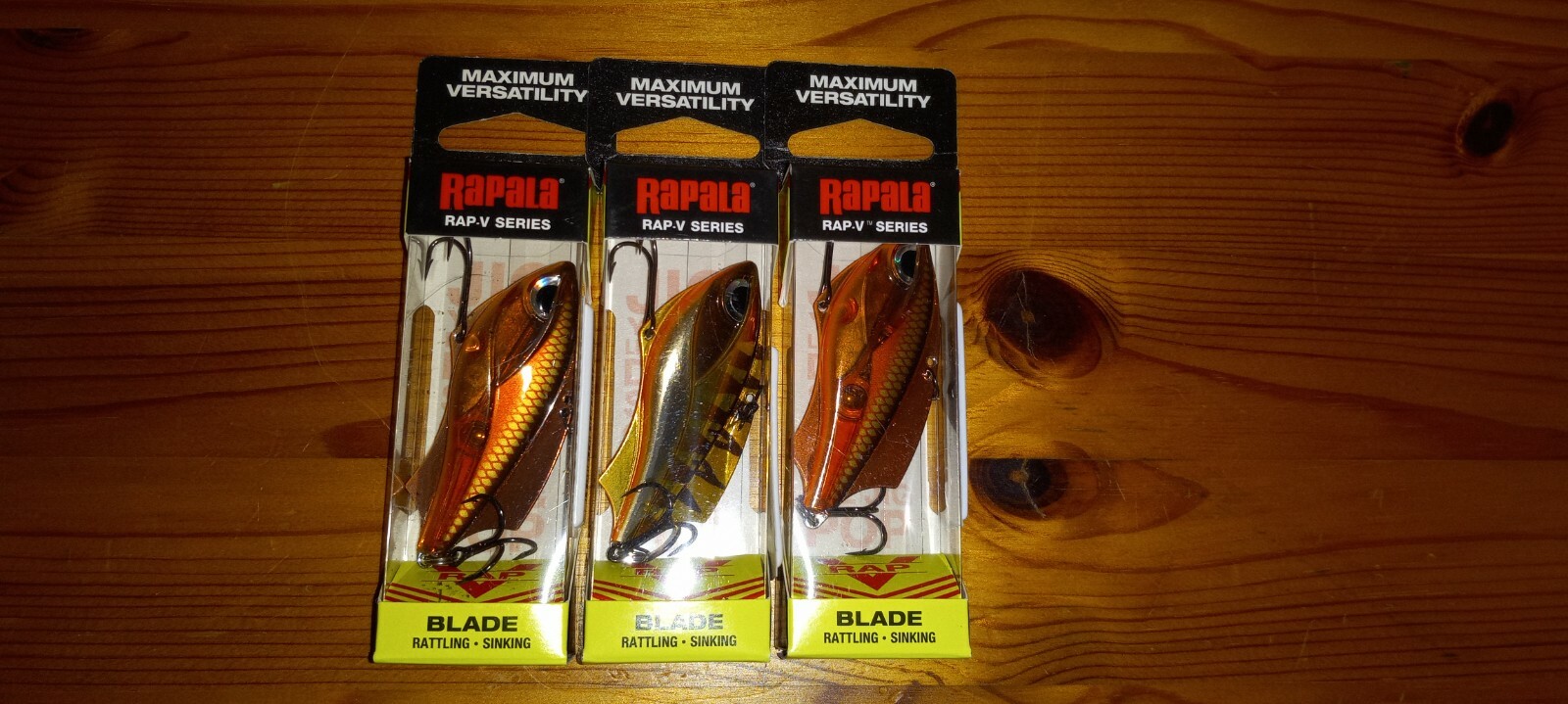 (3) Рыболовная приманка Rapala Rap V Blade, воблеры разных цветов — НОВИНКА!