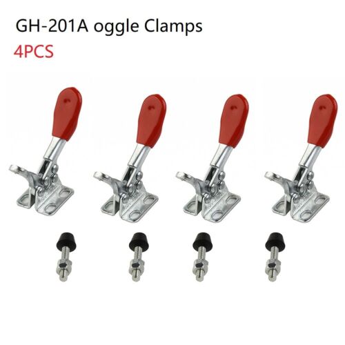 4 piezas GH201A Horizontal Vertical Toggle Clamp Quick Release Hand Clip Tool - Imagen 1 de 11