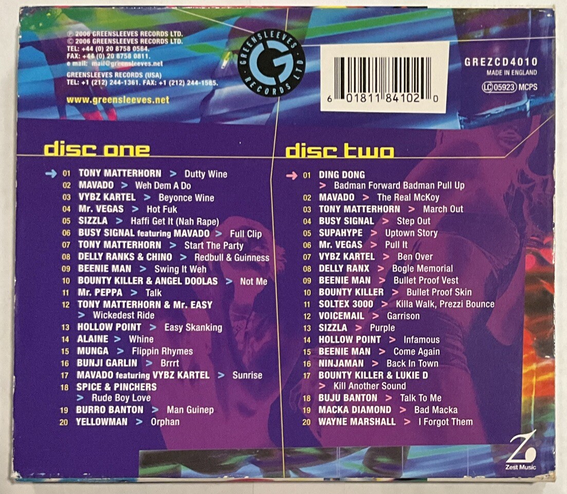 The Biggest Ragga Dancehall Anthems 2006 CD Greensleeves – GREZCD