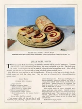 11070.Decor Poster.Vintage Interior wall design.Jelly Rolls recipe.Retro kitchen