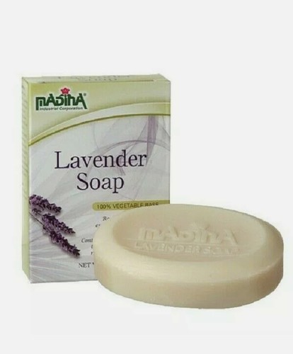 Madina LAVENDER SOAP 100% Vegetable base Cocoa Butter 3.5oz - Picture 3 of 3