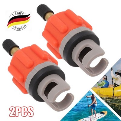 2X Sup Pump Adapter Schlauchboot Pumpenadapter Luftventil Paddle für Kanu Kajak