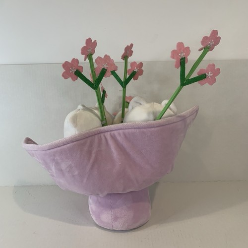 Smoko CAT FRIENDS BOUQUET Peluche 5 gattini rimovibili rosa fiori fiocco - Foto 4 di 11