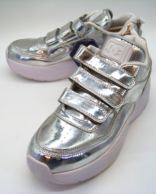 DC E.Tribeka Platform V LE Casual Sneakers Women's Shoes, Size 11 M, Silver READ