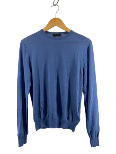 PRADA/Knit sweater (thin)/Size 46/Cashmere/Blue/Solid