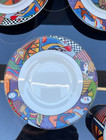 Vitromaster Metropolitan Espresso Cups and Saucers Set of 4 Vintage 1991 Pop Art — photo 5