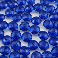 1000pcs 6mm Acrylic Crystal Beads, Faceted Rondelle Acrylic Spacer Bea